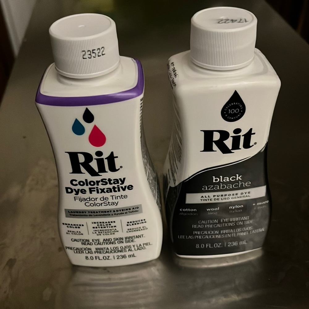 NEW! Rit Black All Purpose Dye + ColorStay Fixative - Picture 1 of 8